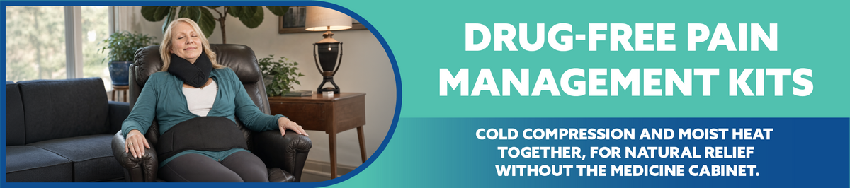 Drug-free Pain management kit promotional banner