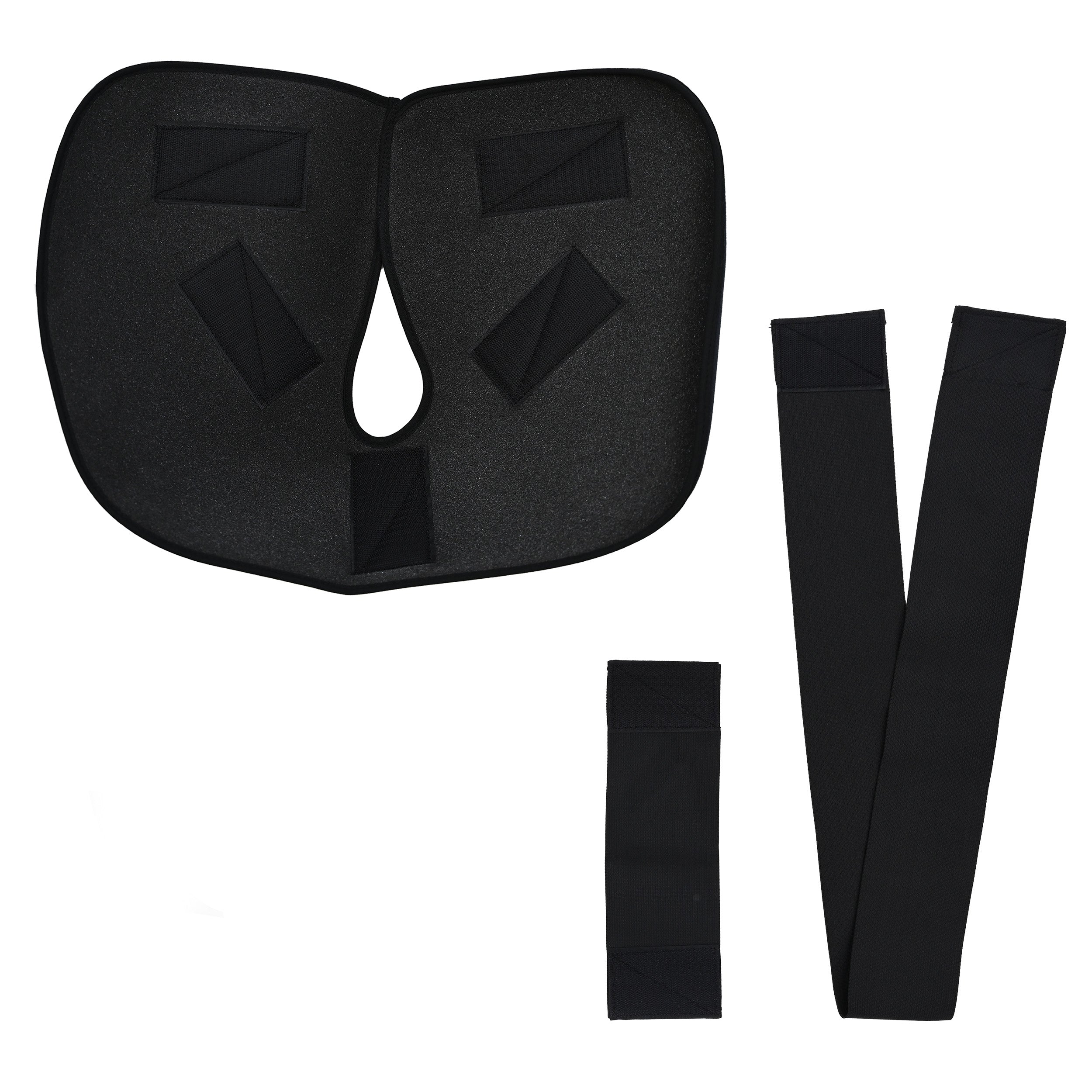 Black knee compression wrap for the Active Ice® cold therapy universal u therapy pad on a white background