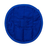 A round royal blue Cool Comfort® hat insert with stitched vertical channels and a central rectangular patch, shown on a plain white background.