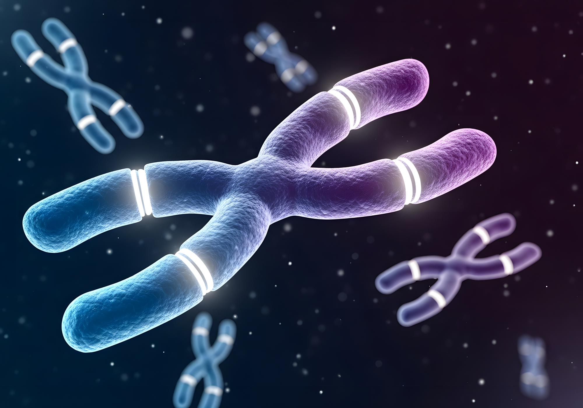 Image of a protein molecule with a dark background