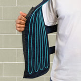 Inside view of the Cool Flow® Vest with blue tubes that circulate the cooling water through the vest.