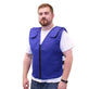 Man wearing a blue Banox™ Fire-Resistant Cooling Vest on a white background