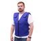 Man wearing a blue Banox™ Fire-Resistant Cooling Vest on a white background