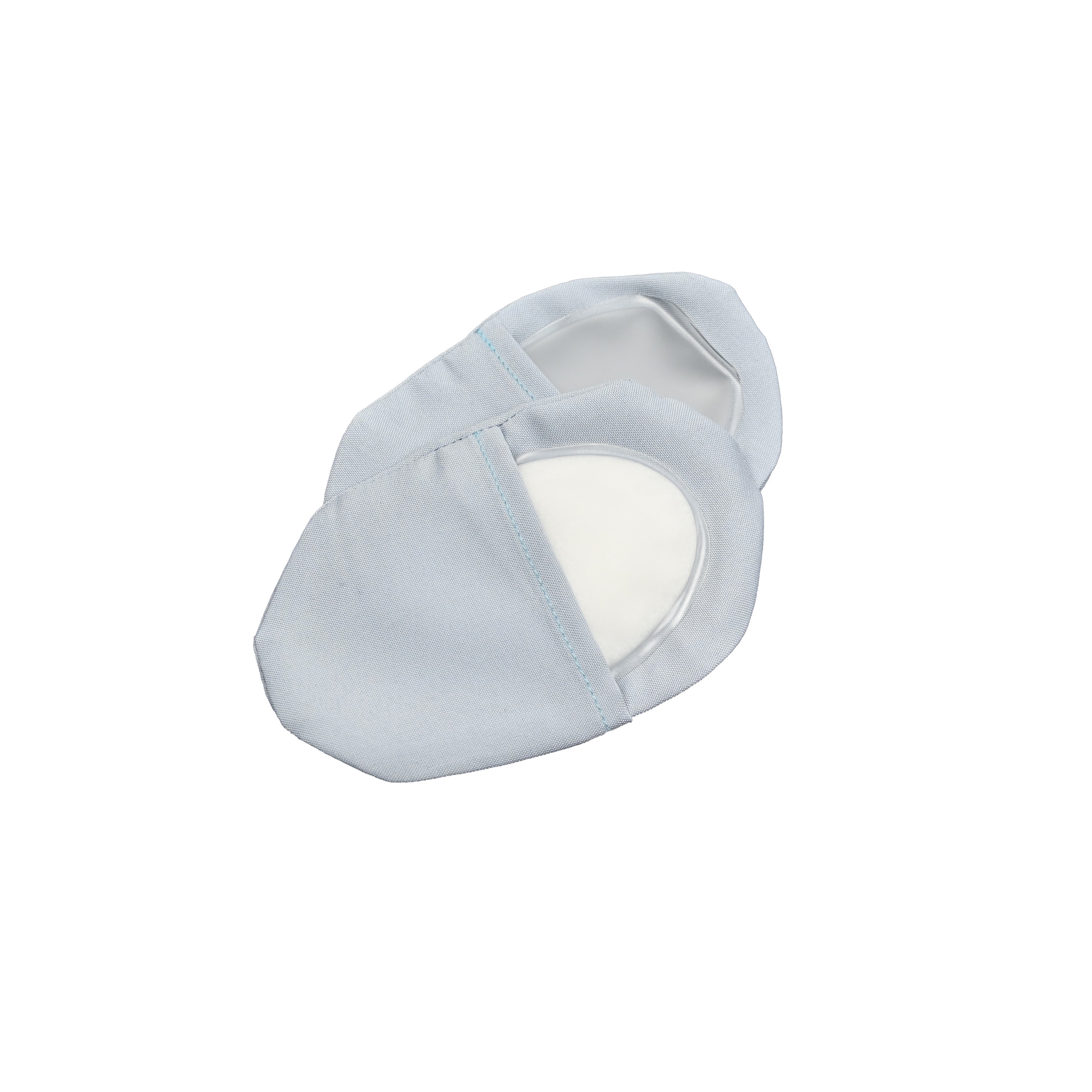 Pair of bra, groin, and under arm cooling packs with their matching light gray covers.