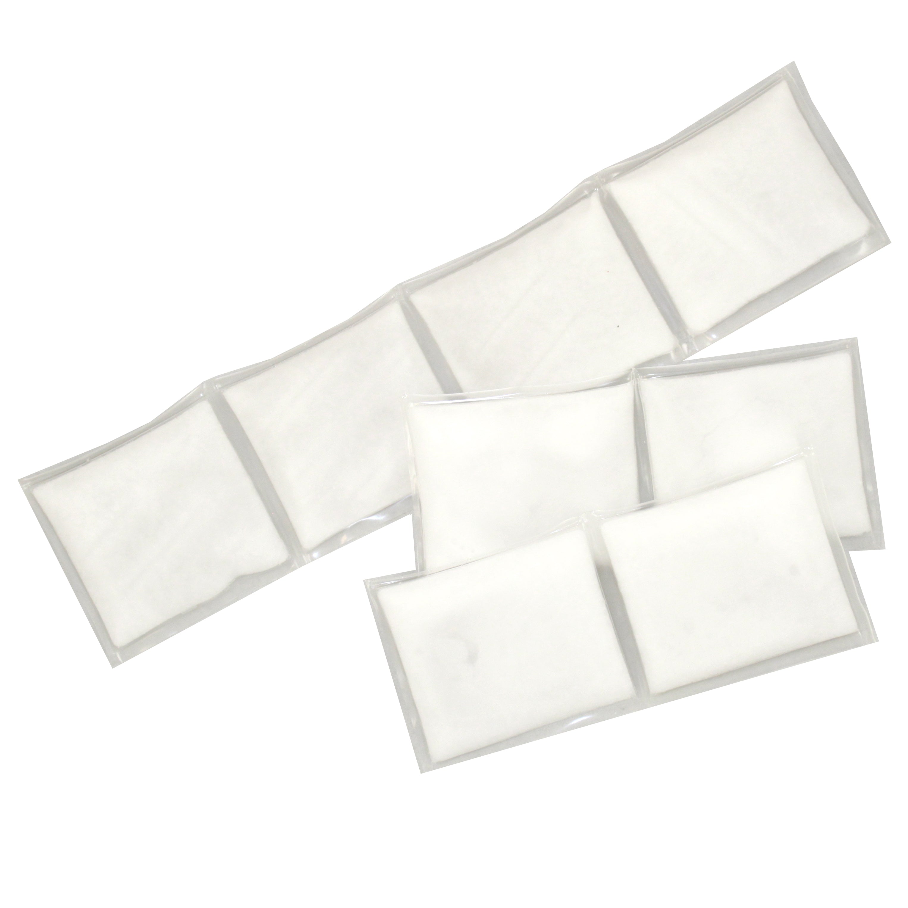 A set of white Cool58® Phase Change cooling pack photographed on a white background.