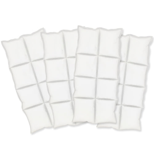Set of four white Cool58 Sport Pack cooling inserts with segmented quilted design