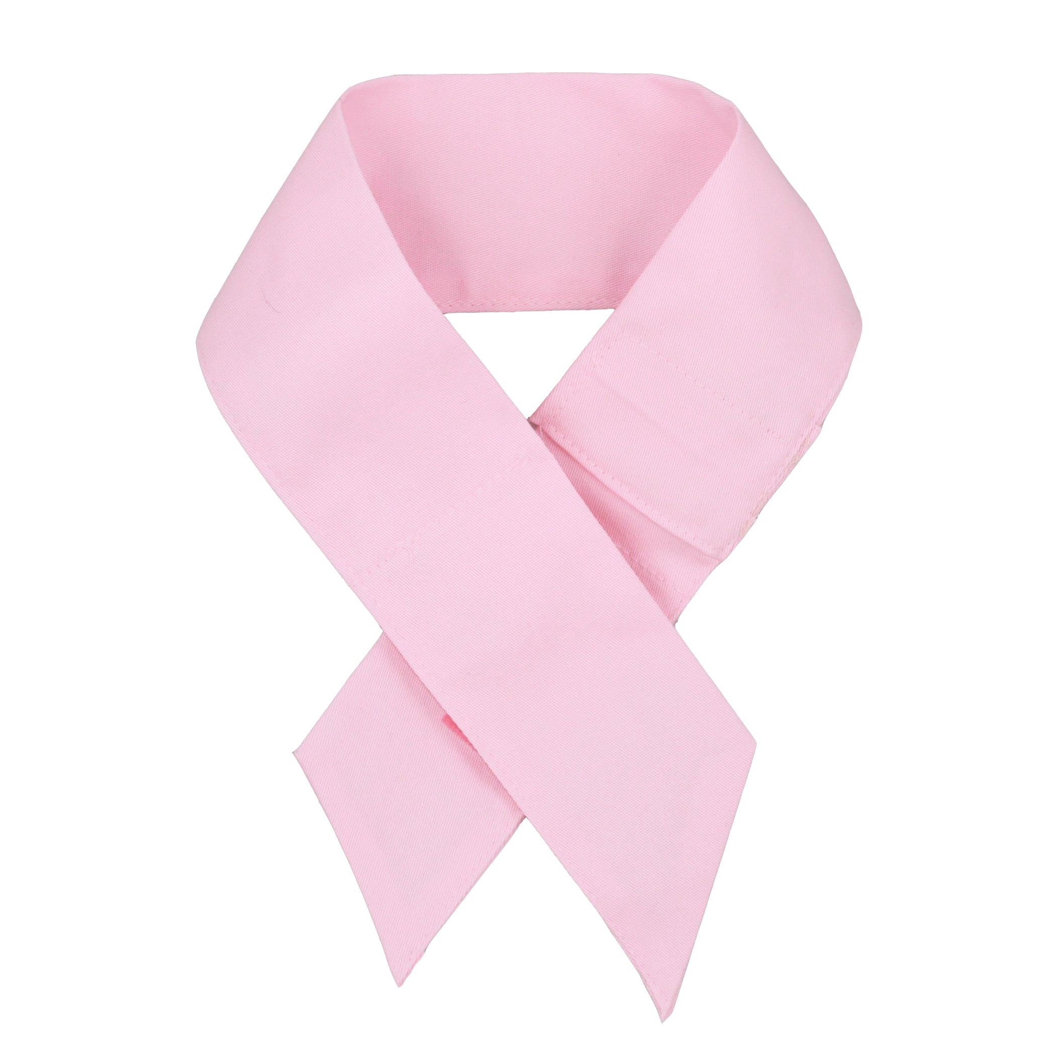 A light pink cooling neck wrap, shown against a plain white background.