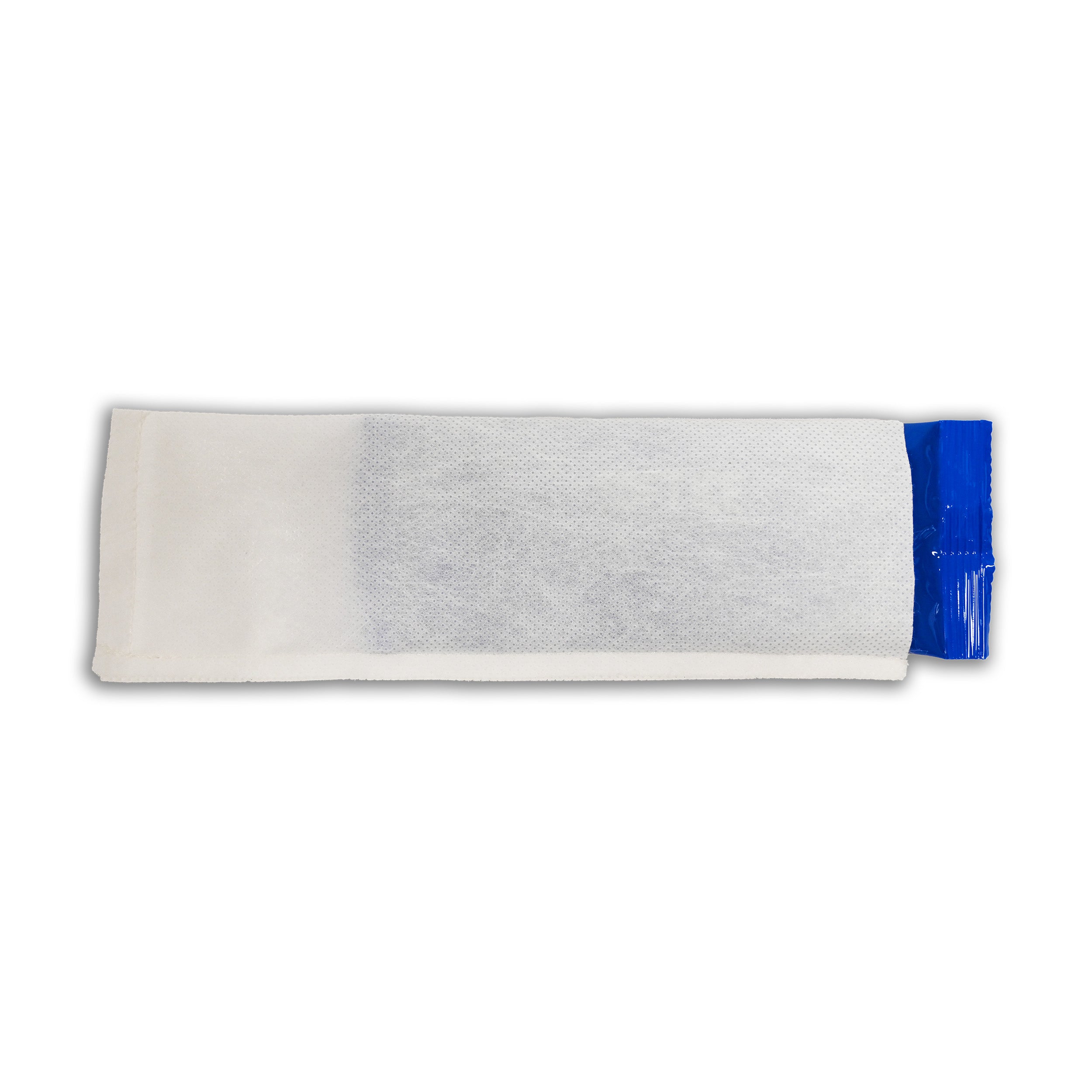 A rectangular white fabric cover with a blue Soft Ice® cold/hot therapy pack inside, shown against a plain white background.