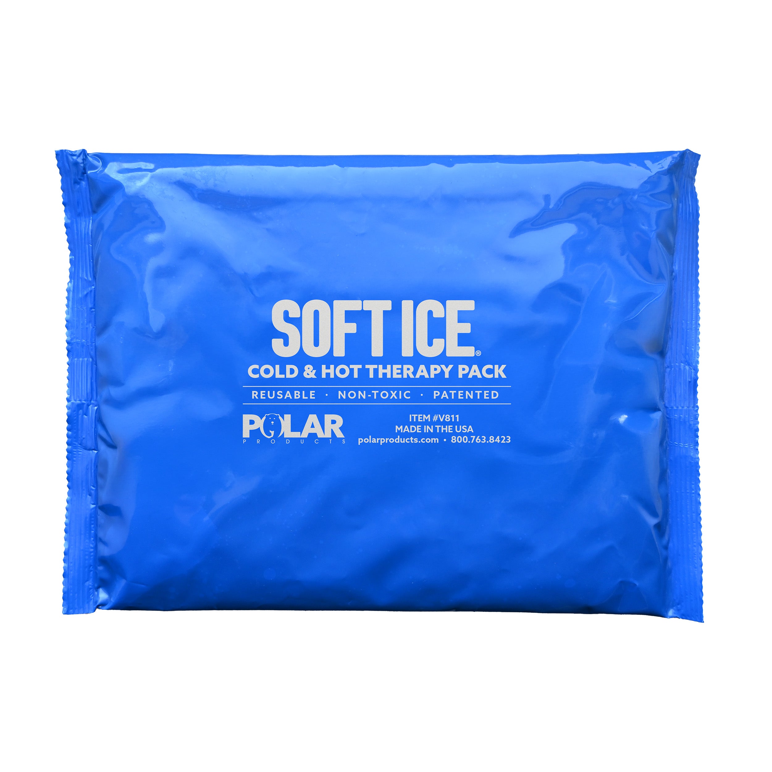 Blue Soft Ice® cold & hot therapy pack on a white background
