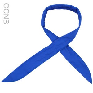Blue cooling neckband on a white background