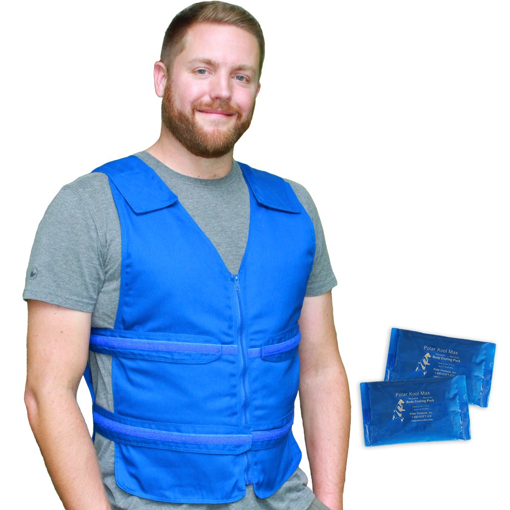 Kool Max® Adjustable Zipper Front Cooling Vest Polar Products