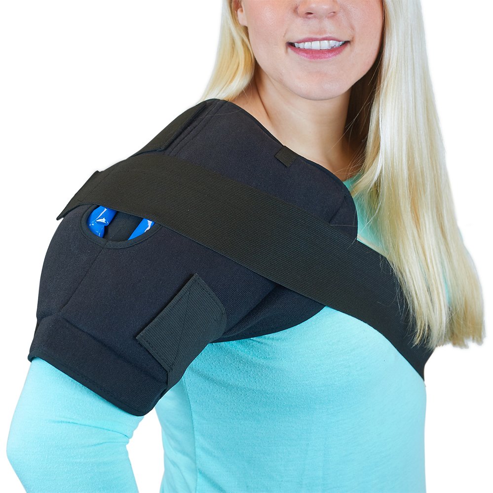 Women's Lower Back & Shoulder Therapy Wrap with Hot & Cold Gel Pack